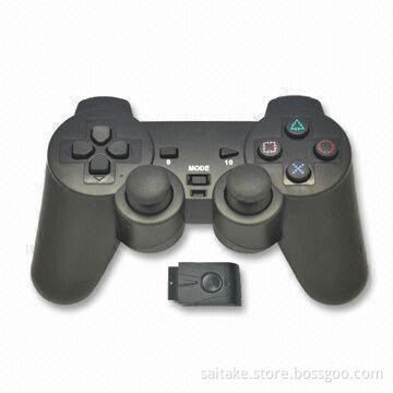 Wireless Dual Vibration Joypad for PS2, with 8-direction/12-fire Buttons and 2 Analog Sticks
